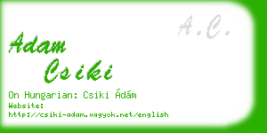 adam csiki business card