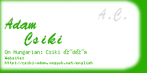 adam csiki business card